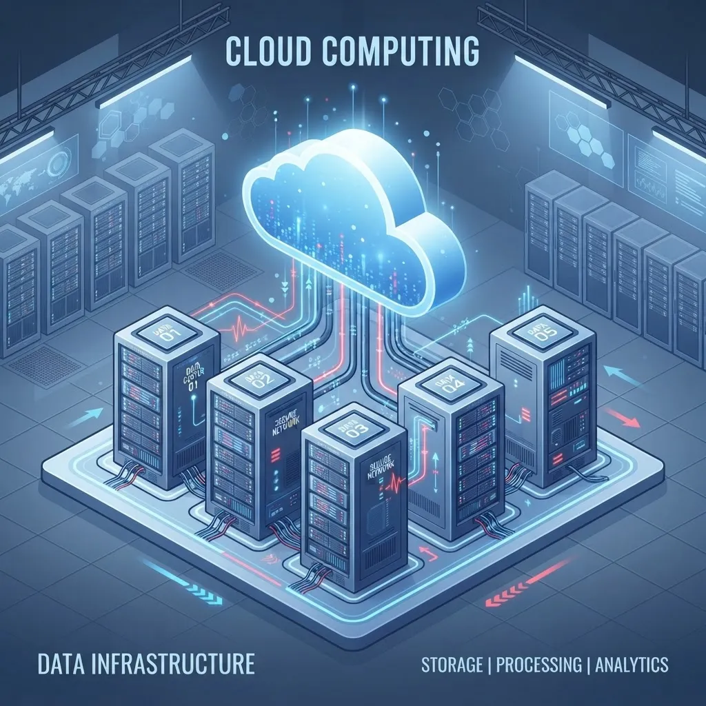 Cloud-Computing-Infrastruktur mit vernetzten Servern
